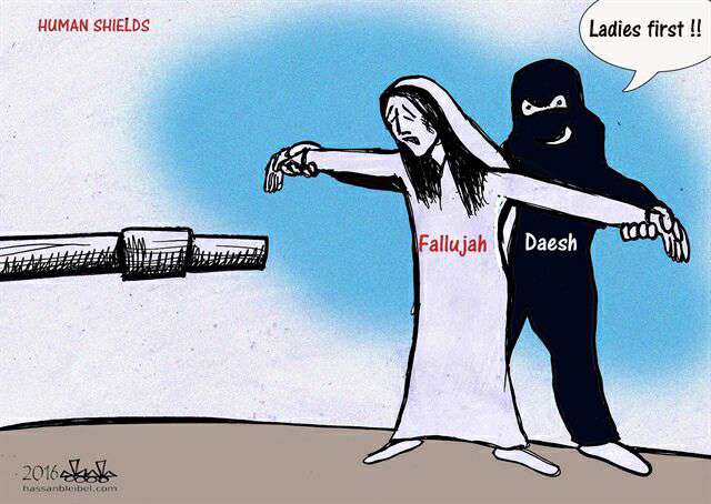 کاریکاتور نشریه دیلی استار از جنایت داعش در فلوجه
